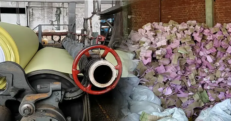 ব্যালট পেপারের কাগজ তৈরি করা হচ্ছে